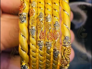 Gold bangles set online in Pakistan 007