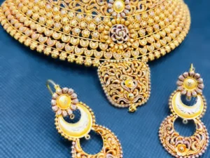 hand made gold bridal set 009