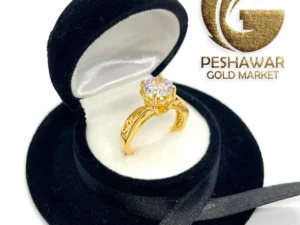 Diamond style gold ring 002